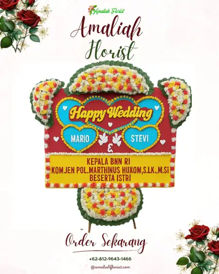 Papan Bunga Pernikahan Mimika